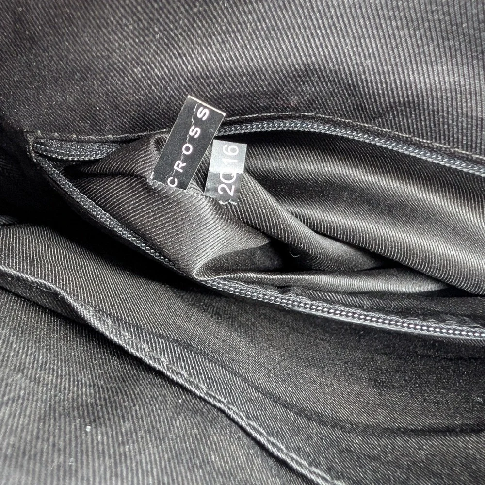 Cross Black Leather Crossbody Bag Messenger Adjustable Strap Silver Logo NWOT
